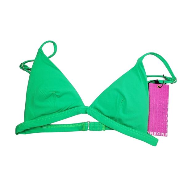 Oneone LIME GREEN BIKINI TOP SIZE XS - Picture 2 of 4
